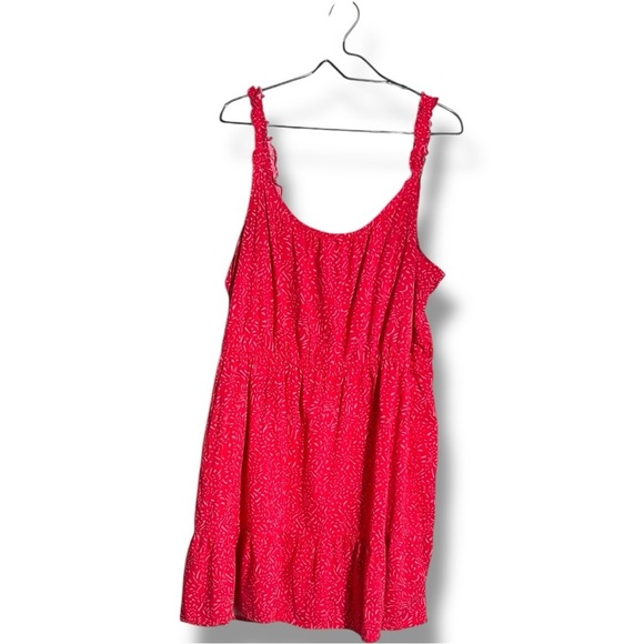Banana Republic Casual Sleeveless Tiered Flowy Red Mini Dress with Ruffle Straps - Picture 16 of 16